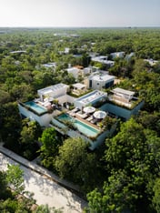 Contemporary 8BR Estate in La Privada | Dual Villas, Private Pools & Beach Access