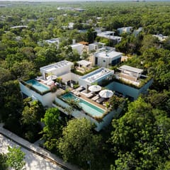 Contemporary 8BR Estate in La Privada | Dual Villas, Private Pools & Beach Access